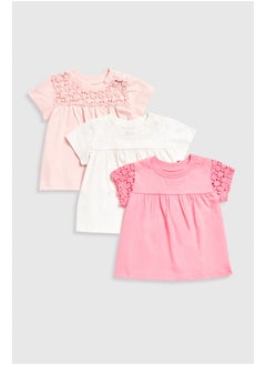 mothercare Crochet T-Shirts - 3 Pack  - Image 2