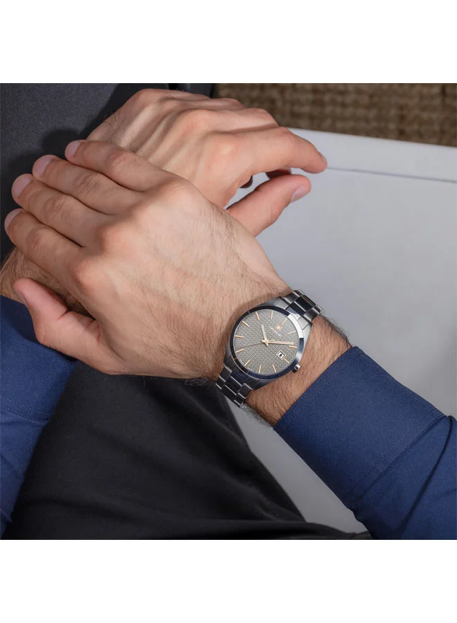 Hanowa  Marsens 40mm Cool Grey Dial Stainless Steel Bracelet Watch for Men for Men | Best Price UAE
