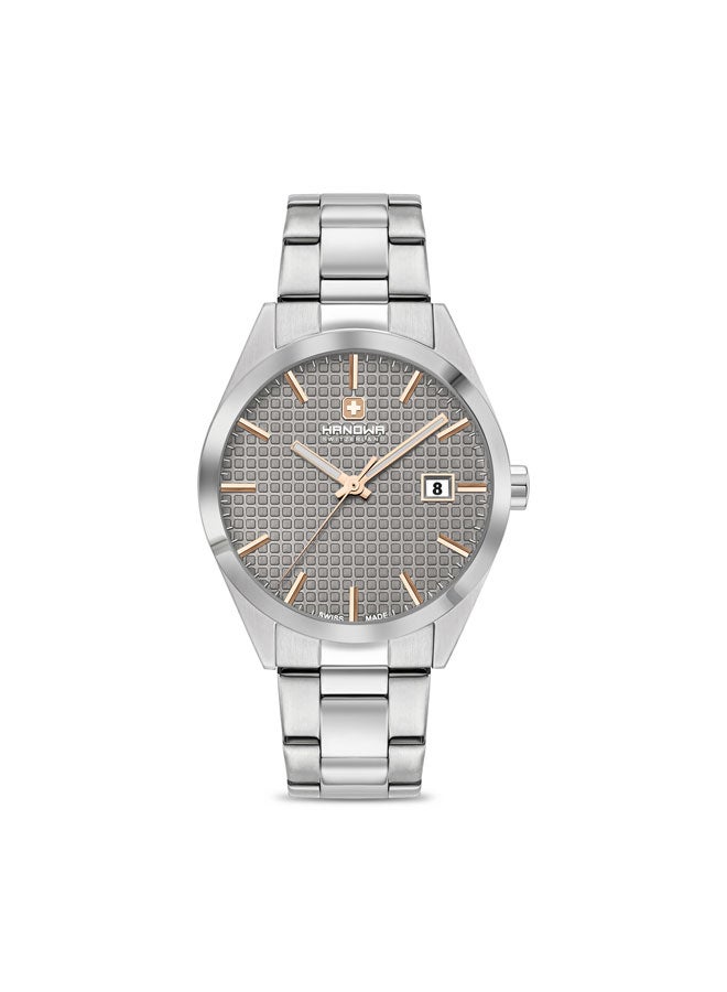 Hanowa Marsens 40mm Cool Grey Dial Stainless Steel Bracelet Watch for Men  - Image 1