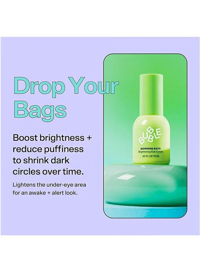 Bubble Morning Rays Brightening Eye Cream 15ml, Vitamin C Moisturizer Cream Balancing Gel Cleanser - Image 2