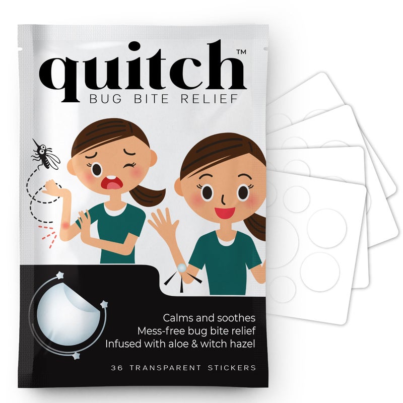 quitch Quitch Bug Bite Itch Relief Patch FSA Eligible Summer Travel Essentials for Kids Mosquito Bug Bite Thing Alternative Summer Camp Essentials Itch Relief Baby hydrocortisone Cream Alternative