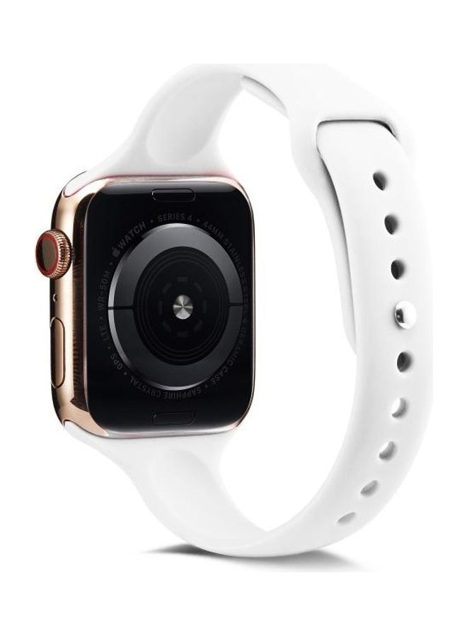 NIBEMINENT Replacement Wrist Strap Watchband For Apple Watch Series 5/4 40mm & 3/2/1 38mm White - Image 2