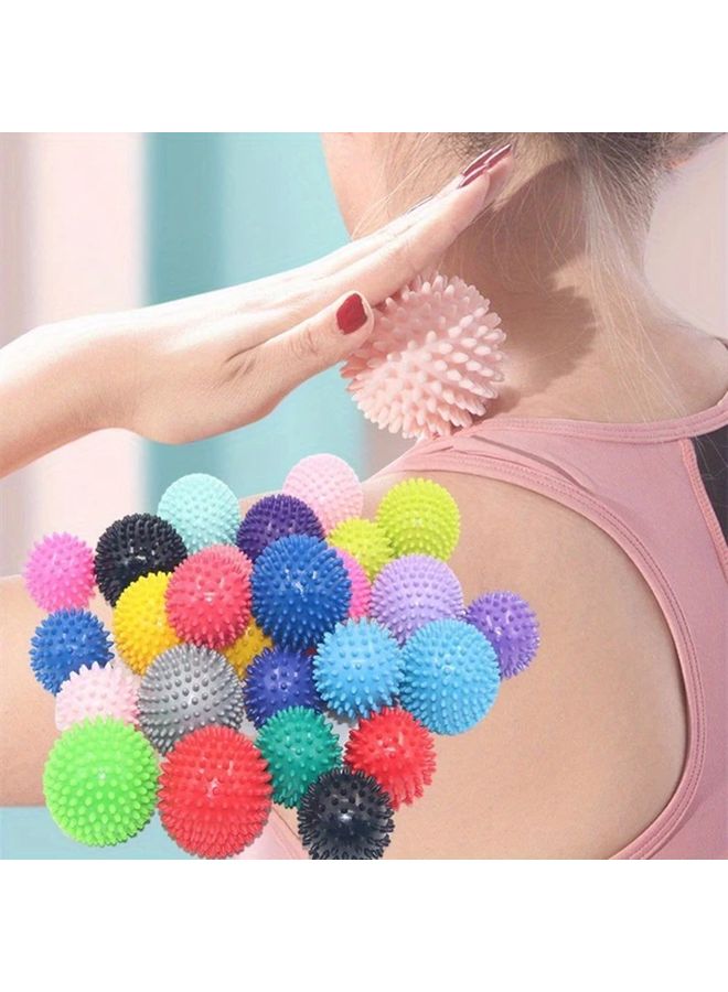 Yellow Deep Tissue Spiked Massage Ball For Back Feet Body Pain Stress Relief - Image 5