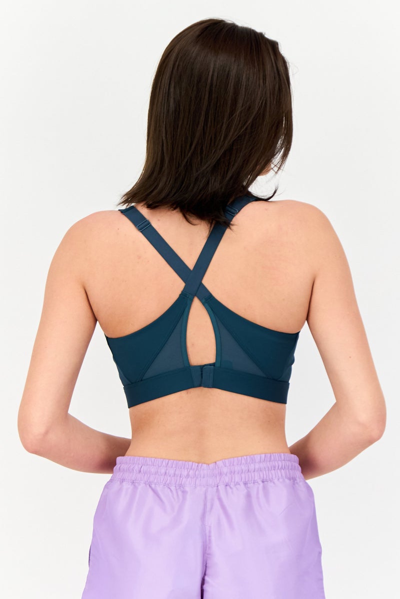 Adidas Women Padded Sports Bra, Teal Green - Image 3