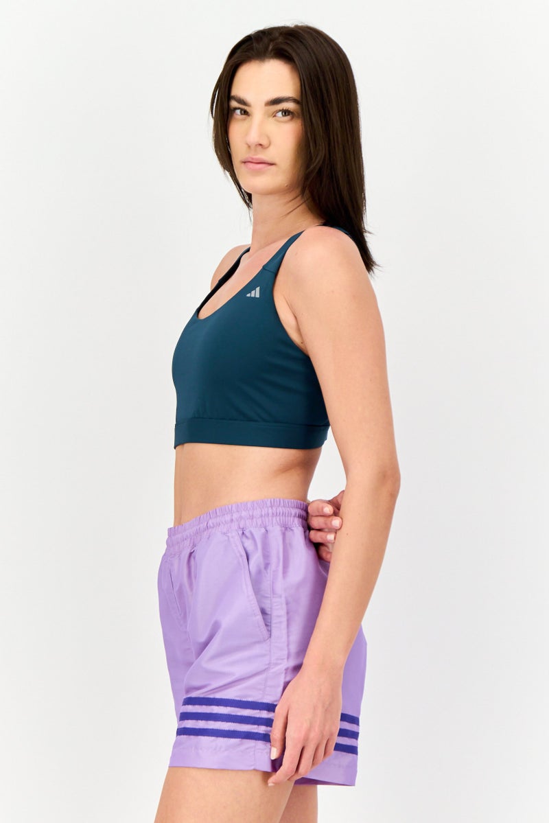 Adidas Women Padded Sports Bra, Teal Green - Image 2