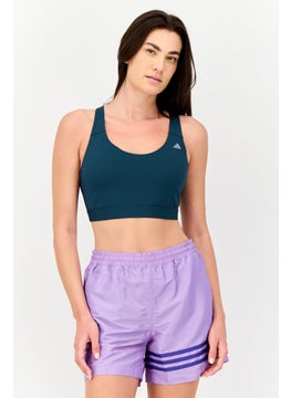 Adidas Women Padded Sports Bra, Teal Green  - Image 1