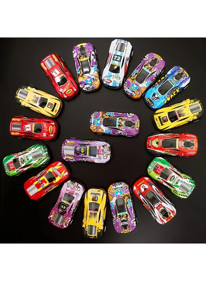 30 Pieces Pull Back Cars With Storage Bucket Colorful Race Car Models Party Favors - Image 2