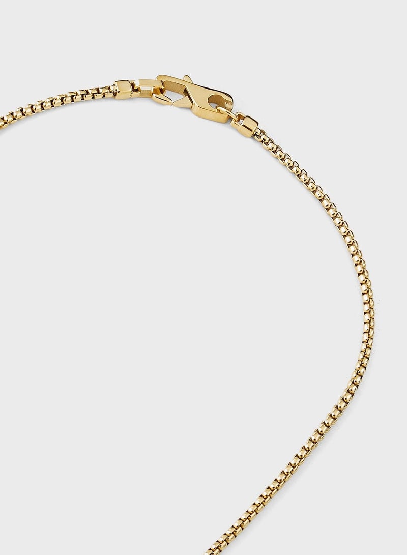 GUESS Textured Round Necklace - Image 3
