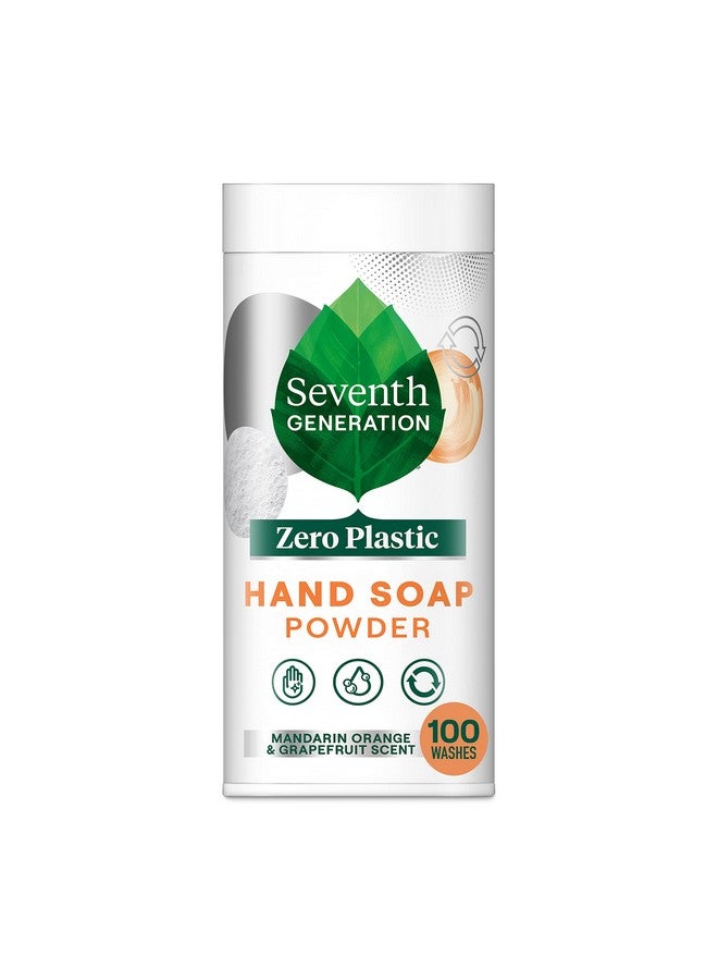 Seventh Generation Zero Plastic Hand Wash Powder Lathering Cleanser Mandarin Orange And Grapefruit Foaming 5 Oz - Image 1