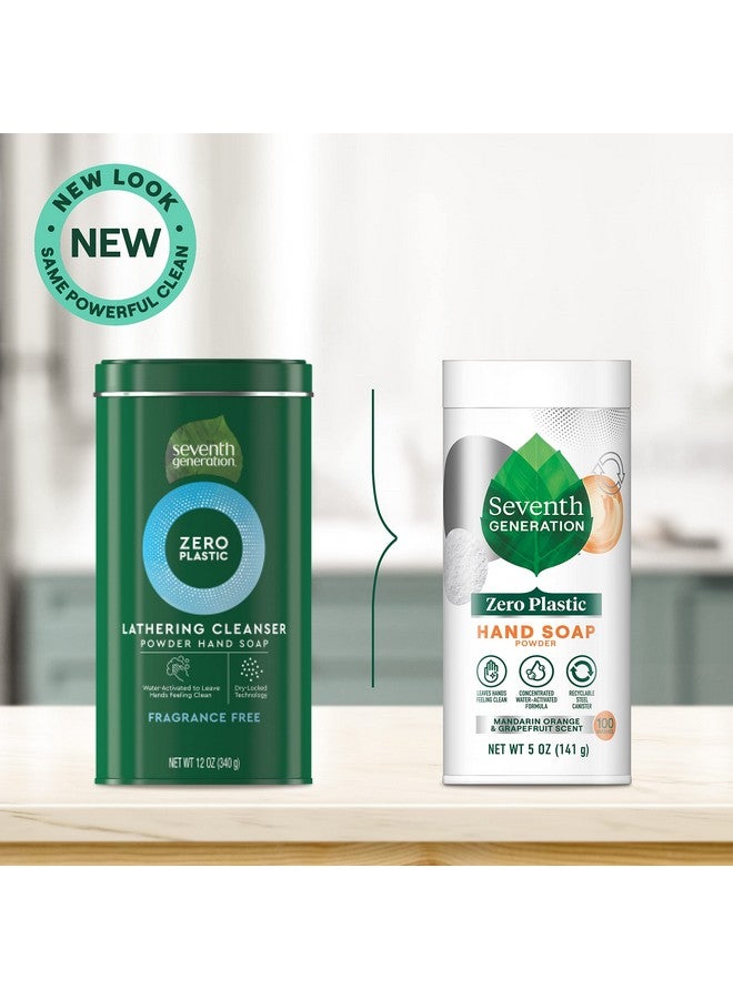 Seventh Generation Zero Plastic Hand Wash Powder Lathering Cleanser Mandarin Orange And Grapefruit Foaming 5 Oz - Image 5