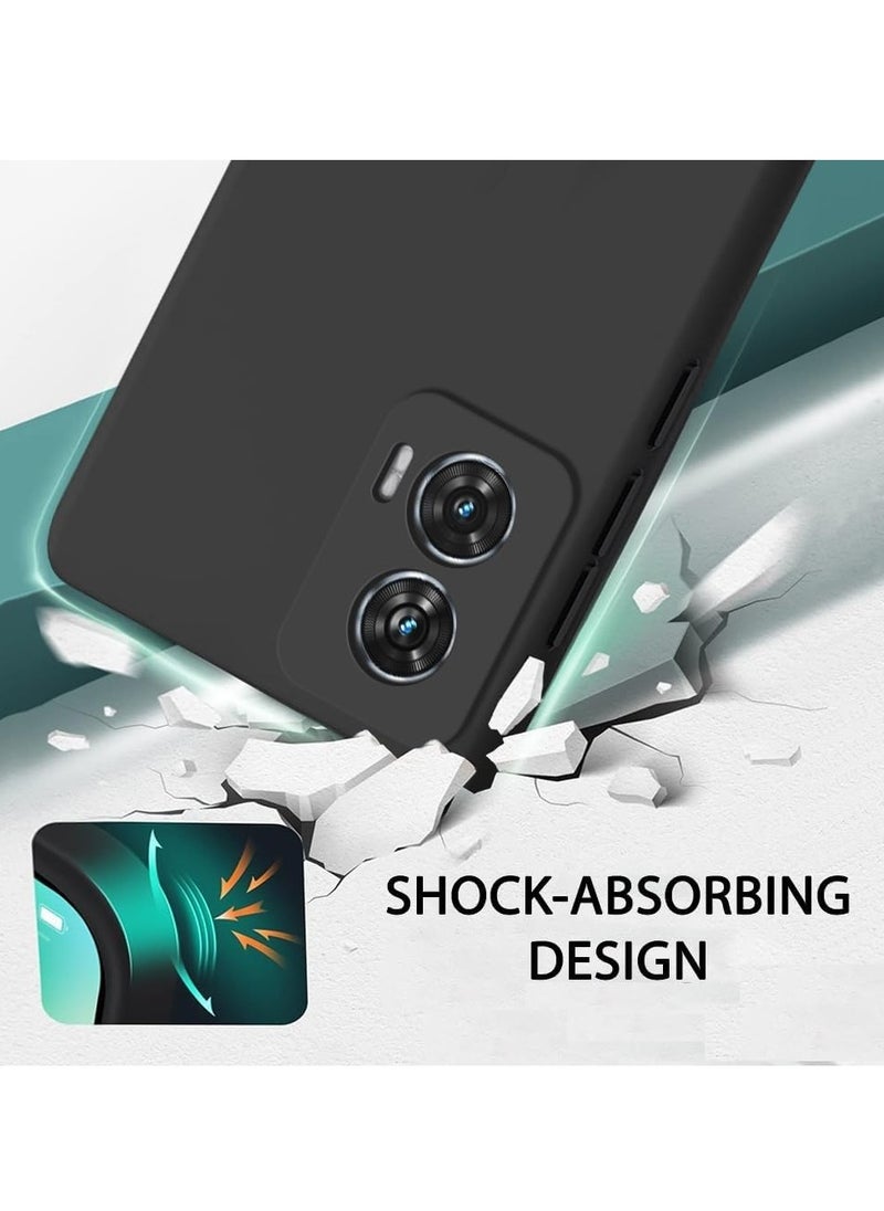 Houmt Motorola Moto G35 Case Cover Liquid Gel Rubber Bumper Case with Soft Microfiber Lining Cushion Shockproof Protective Cover for Moto G35  - Image 4