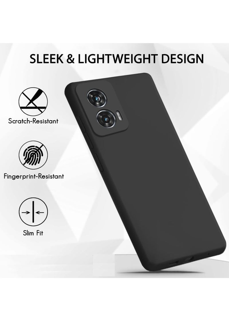 Houmt Motorola Moto G35 Case Cover Liquid Gel Rubber Bumper Case with Soft Microfiber Lining Cushion Shockproof Protective Cover for Moto G35  - Image 5