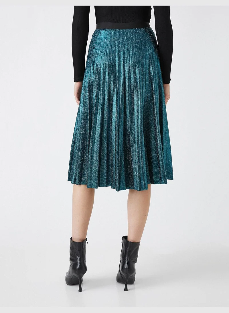 KOTON Medium Rise Midi Skirt