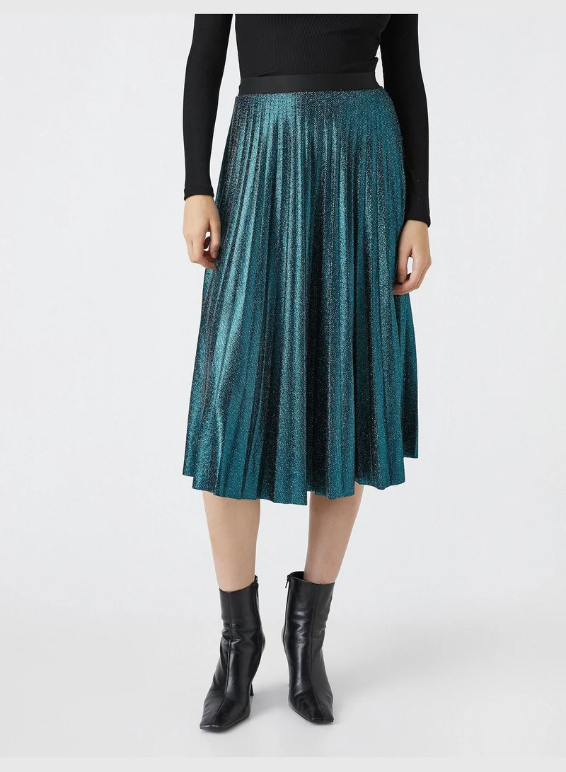 KOTON Medium Rise Midi Skirt
