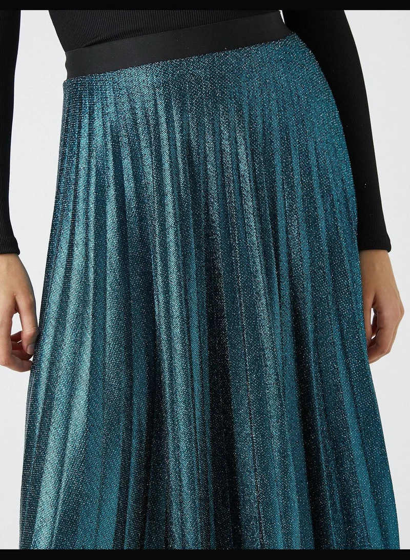 KOTON Medium Rise Midi Skirt