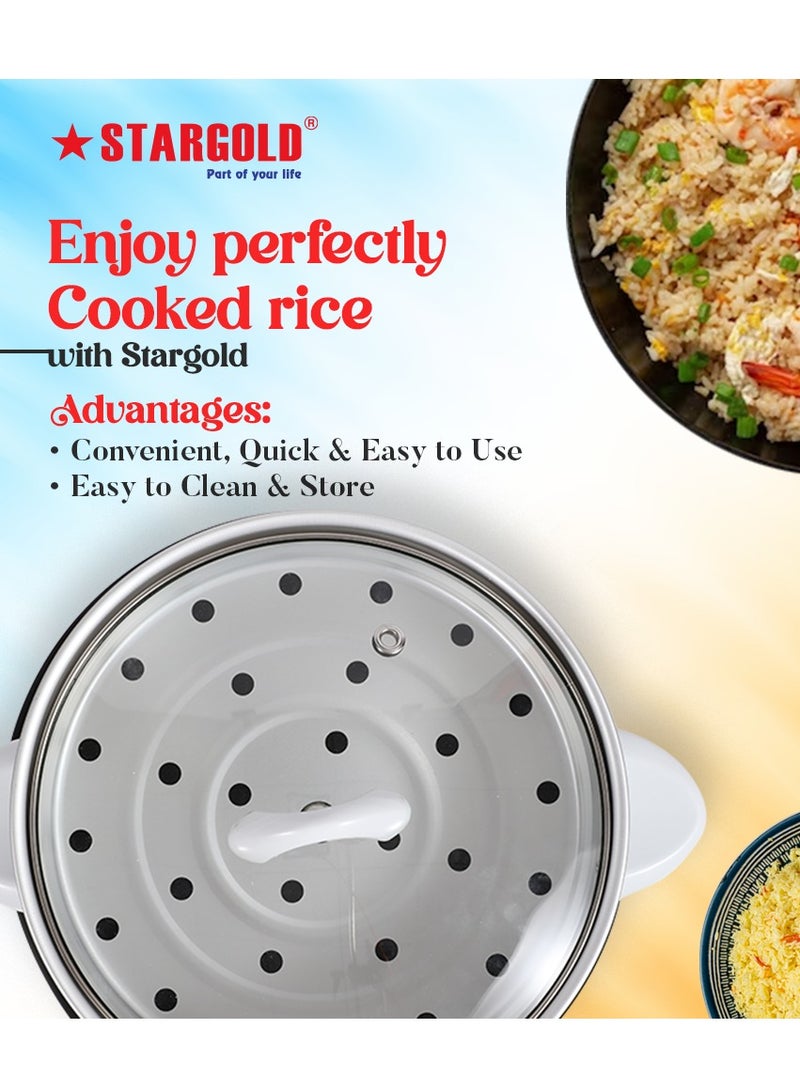 ستارجولد طباخ أرز كهربائي سعة 1.8 لتر أوتوماتيكي بقدرة 700 واط متعدد الاستخدامات للطهي الصحي - Image 5