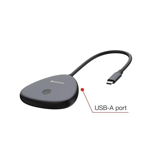 Verbatim Share My Screen Video Extender 4K USB-C Wireless HDMI Transmitter and Receiver Display Adapter with USB Hub and Card Reader - Image 2