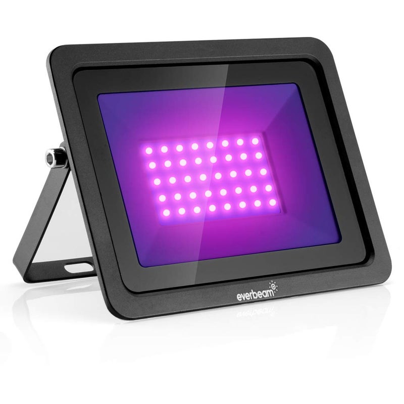 Everbeam 365nm 50W UV LED Black Light - High Performance LED Bulbs, IP66 Waterproof - Ultraviolet Flood Lighting for Aquarium, Indoor or Outdoor Parties, Stage - Party Supplies, Halloween Decorations - Image 1