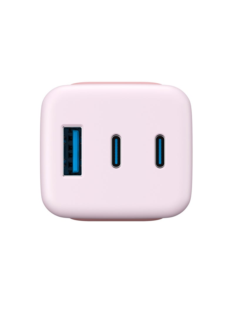 havit wall charger 65 W Fast Charging with GAN technelogy 3 ports Safe for Your Phone model UC260 - PINK  - Image 5