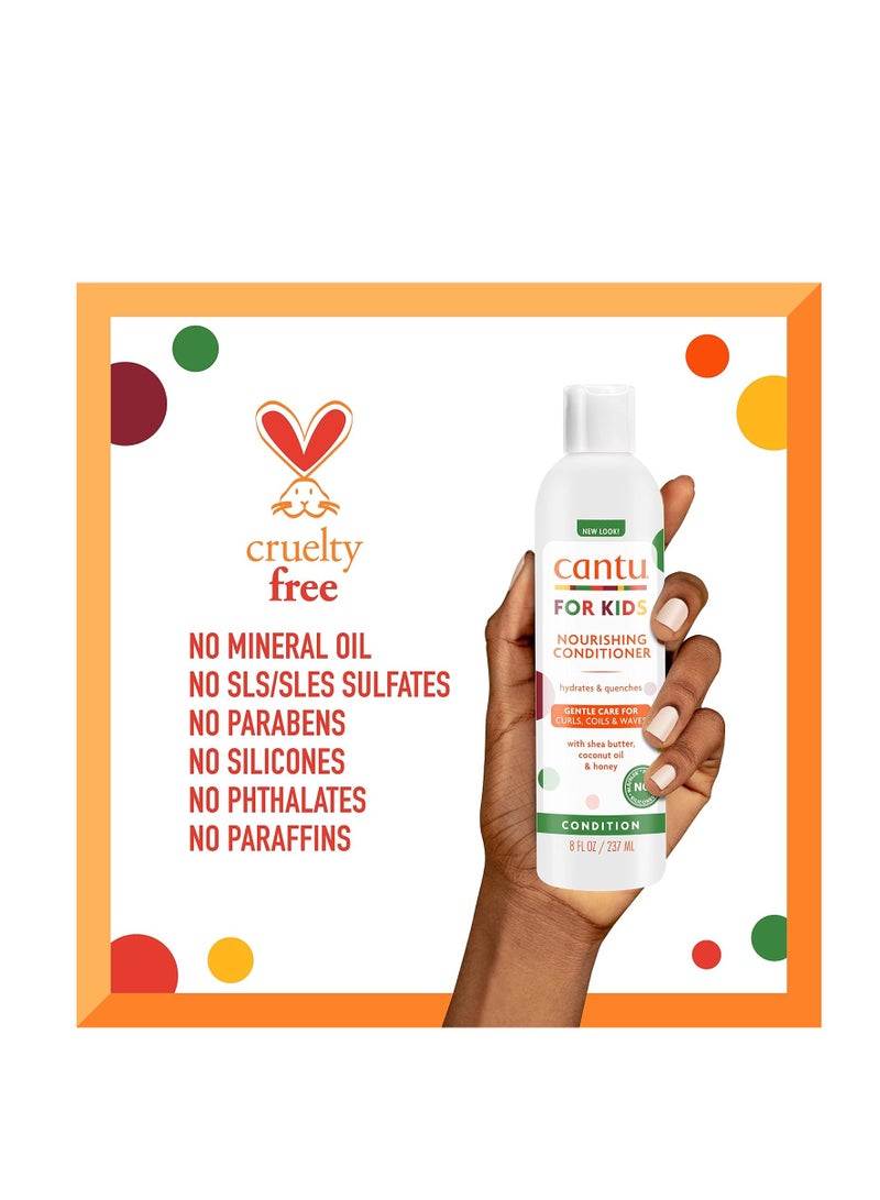 Cantu Care for Kids Nourishing Sulfate-Free Conditioner with Shea Butter, 8 fl oz (Pack of 3) (Packaging May Vary) - Image 4