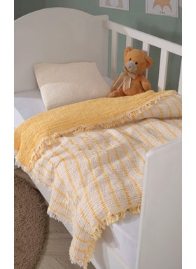 Luxtex 4 Layer, Double Sided, 100 x 120 cm Cotton Baby Muslin Blanket, Multi-Purpose Baby Blanket  - Image 3