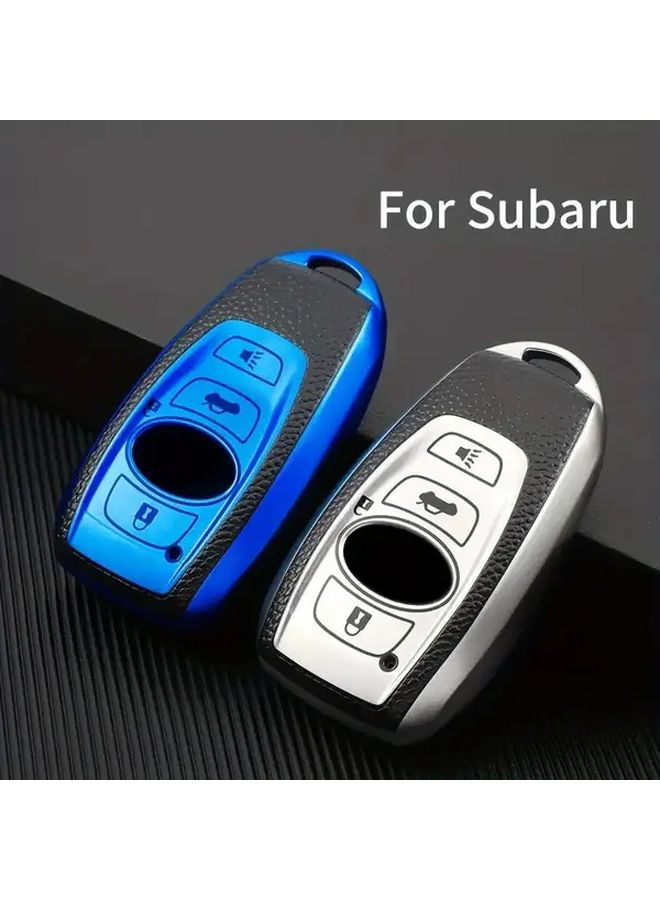غطاء مفتاح السيارة من TPU الفضي لسيارات Subaru Outback وCrosstrek وForester وWRX وImpreza - Image 1
