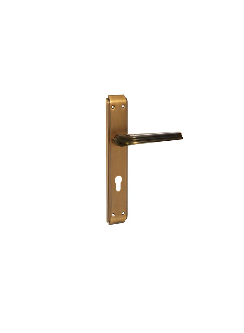 ROBUSTLINE Robustline Door Handle | Aluminum Material | Matt Coffee Color | Lines Pattern Handle - Image 2