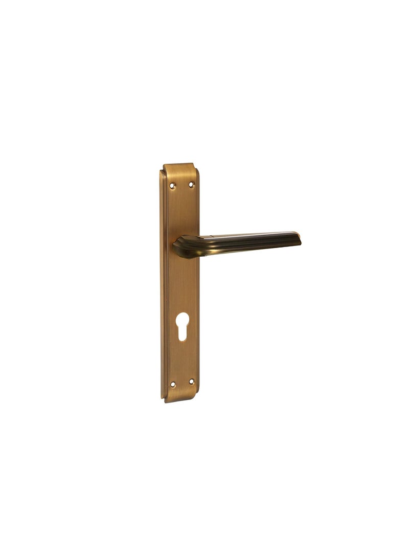ROBUSTLINE Robustline Door Handle | Aluminum Material | Matt Coffee Color | Lines Pattern Handle - Image 3