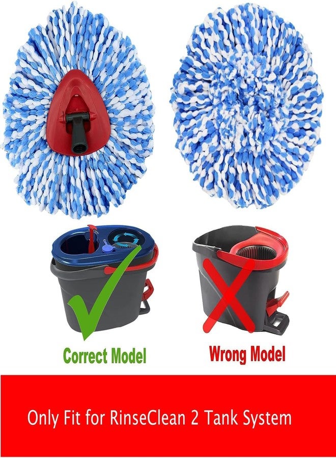 YWSHF Spin Mop Replacement Heads Compatible with RinseClean 2 Tank Mop System,Microfiber Mop Refill Heads for Cleaning All Hard-surfaced Floor - Image 2