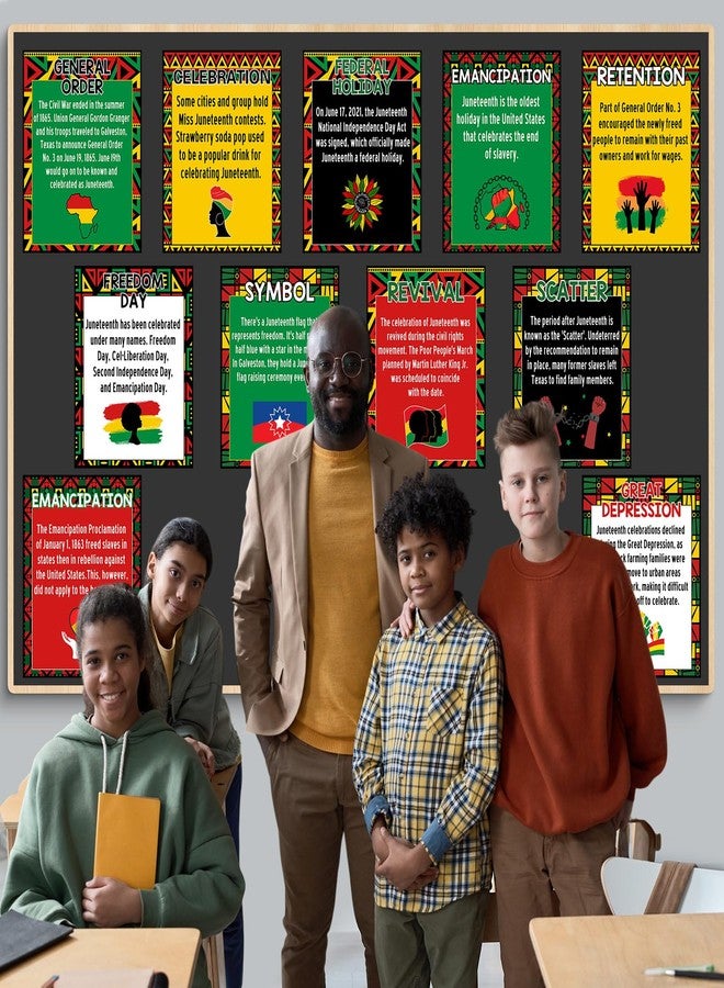 Sherr 11 Pcs Juneteenth Posters 11 x 14 Inch Freedom Day Bulletin Board Posters Juneteenth Classroom Decorations for Independence Day 1865 African American History Party Decor - Image 4