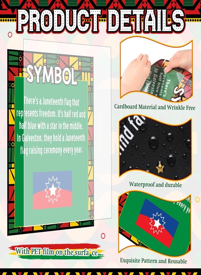 Sherr 11 Pcs Juneteenth Posters 11 x 14 Inch Freedom Day Bulletin Board Posters Juneteenth Classroom Decorations for Independence Day 1865 African American History Party Decor - Image 3