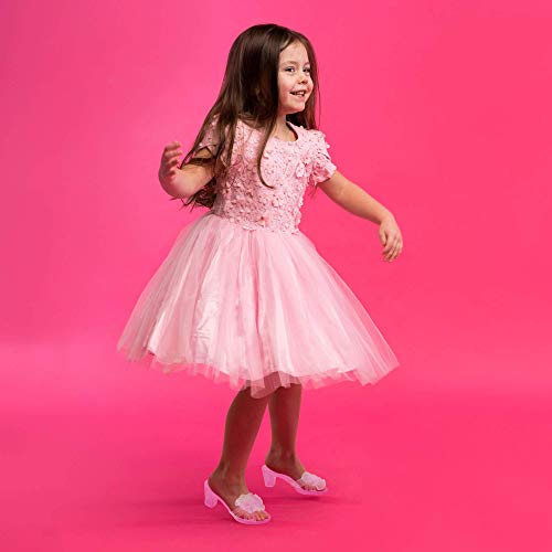 PRINCESS EXPRESSIONS Expressions Kids 3 Pack Dress Up Royalty Shoes with Heels Set in Carrying Bag Fits Toddler Size 710 Pink Rose Lilac Perfect Little Girl Toys Role Play Playset - Image 5