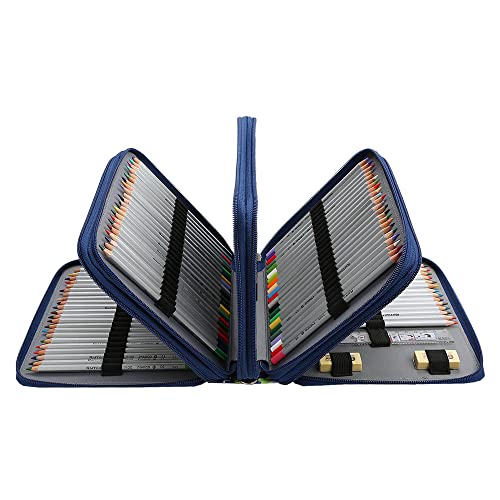 Lbxgap Portable Colored 184 Slots Pencil case Organizer with Printing Pattern for Watercolor Pens or Markers, Pencil Case Organizer for Artist - Image 2