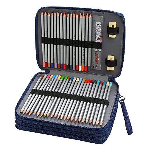 Lbxgap Portable Colored 184 Slots Pencil case Organizer with Printing Pattern for Watercolor Pens or Markers, Pencil Case Organizer for Artist - Image 3
