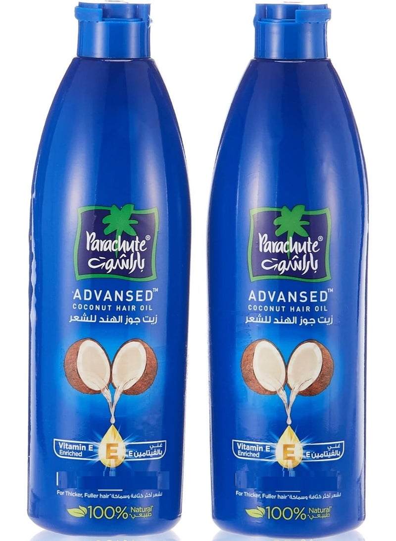 باراشوت قطعتين من زيت جوز الهند للشعر غني بفيتامين اي 300x2 مل