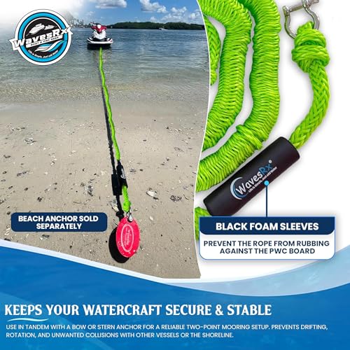 WAVESRX AnchorMate Bungee Line 7-25 ft | Anchoring Bungee Ropes for Boats, PWCs & Kayaks | Absorbs Shocks from Swells & Wind, Prevents Anchor Dislodging | Great for Mooring and Tethering Your Boat or Jet Ski - Image 5