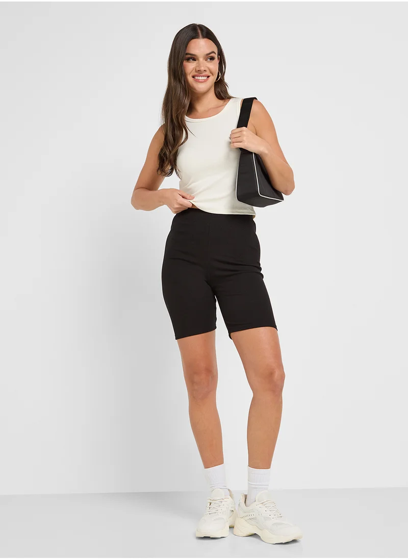 Ginger Basics Ribbed High Waist Short