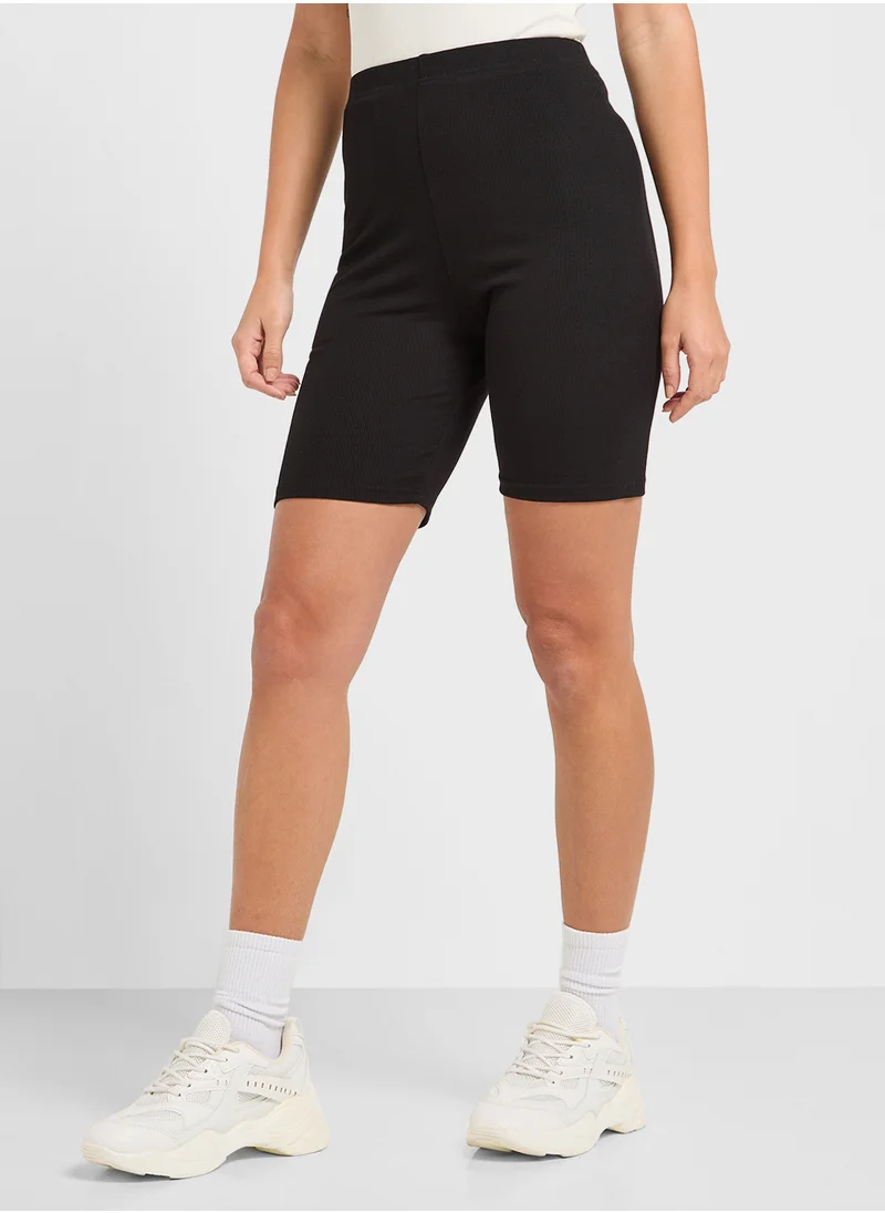 Ginger Basics Ribbed High Waist Short