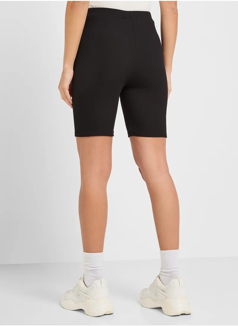 Ginger Basics Ribbed High Waist Short
