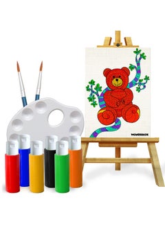WONDRBOX Gond Canvas Painting Kit | Art and Craft Kit for Girls 9-12 |Gond Art Kit for Girls 12-15 |Canvas DIY Kit with Art Supplies | Best Gift for Girls 10 Years