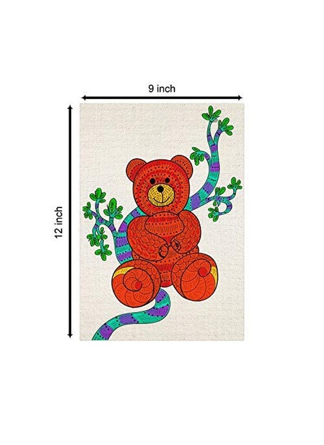 WONDRBOX - WONDRBOX Gond Canvas Painting Kit | Art and Craft Kit for Girls 9-12 |Gond Art Kit for Girls 12-15 |Canvas DIY Kit with Art Supplies | Best Gift for Girls 10 Years - Image 1
