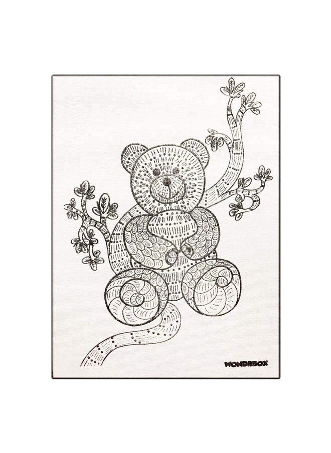 WONDRBOX - WONDRBOX Gond Canvas Painting Kit | Art and Craft Kit for Girls 9-12 |Gond Art Kit for Girls 12-15 |Canvas DIY Kit with Art Supplies | Best Gift for Girls 10 Years - Image 1