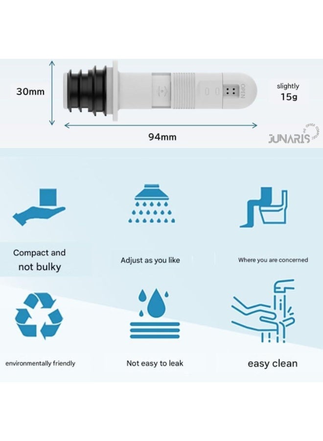 جوناريس بيديه جو - بيديه محمول عالي الضغط للسفر - بيديه محمول بنفث ماء مدمج للنظافة الشخصية، عناية لطيفة للنساء والرجال. شطافك أثناء التنقل (بيديه جو فقط) - Image 5