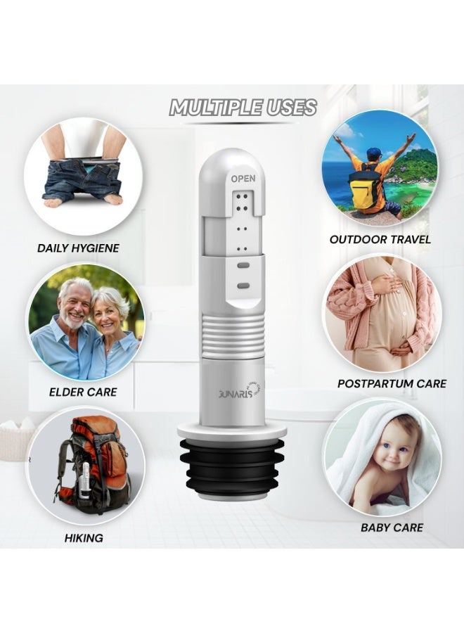 جوناريس بيديه جو - بيديه محمول عالي الضغط للسفر - بيديه محمول بنفث ماء مدمج للنظافة الشخصية، عناية لطيفة للنساء والرجال. شطافك أثناء التنقل (بيديه جو فقط) - Image 2