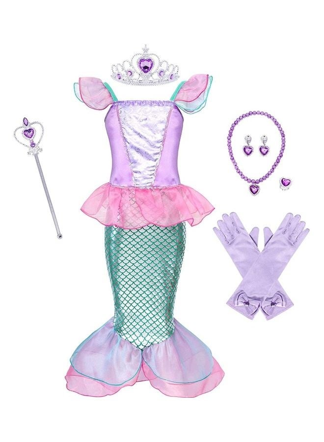 Mermaid Costume with Jewellery Set 100cm - Image 1