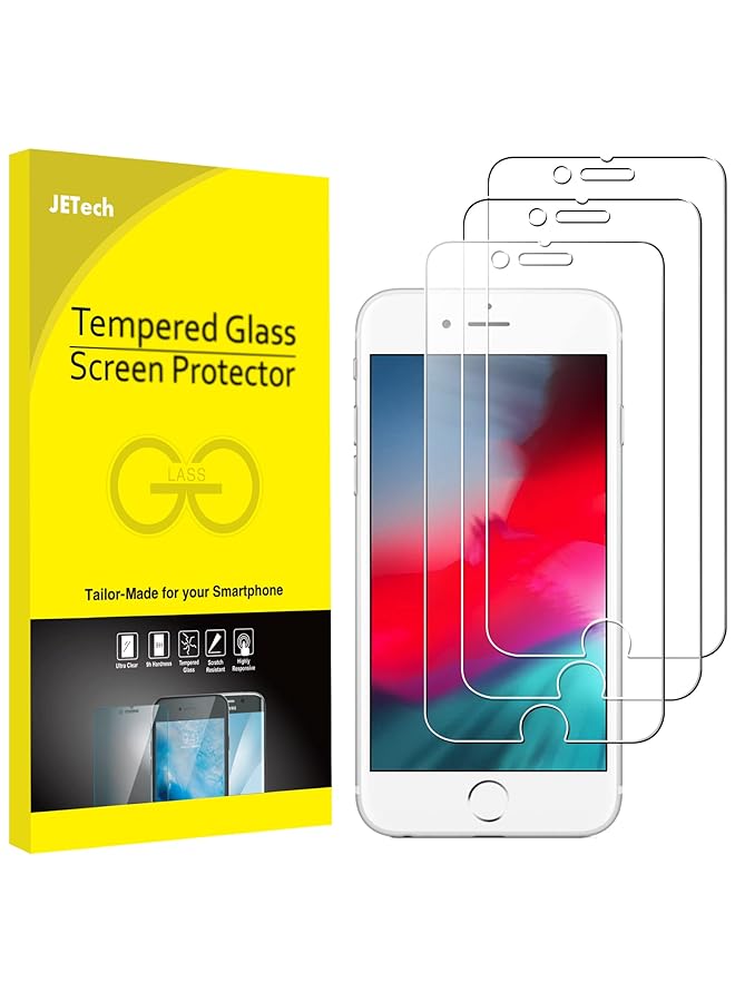 Jetech 3 Pack Screen Protector For Iphone Se 3 2 2022 2020 Edition Iphone 8 Iphone 7 Iphone 6S And Iphone 6 Tempered Glass Film 4.7 Inch - Image 1