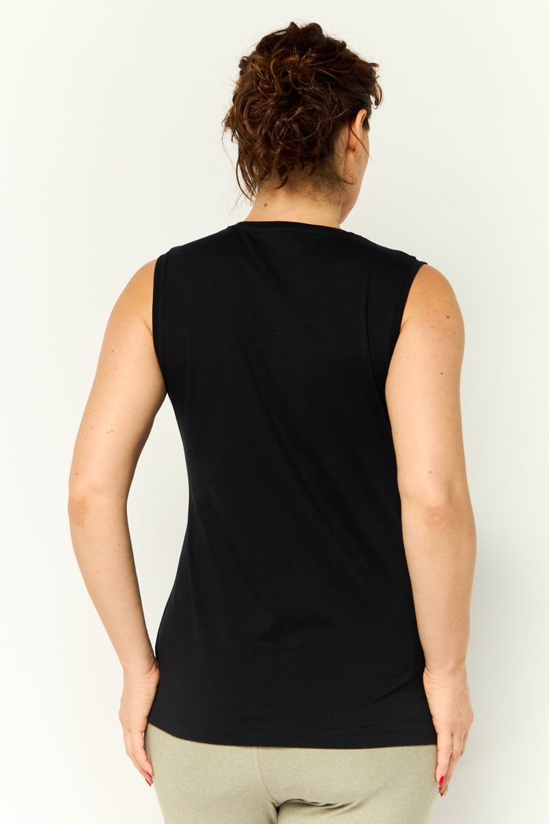 Scuderia Ferrari Women Sportswesr Fit Sleeveless Training  Top, Black  - Image 4