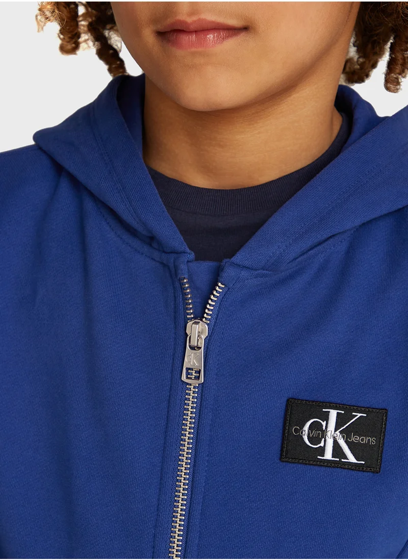 كالفن كلاين جينز Kids Zip Through Hoodie