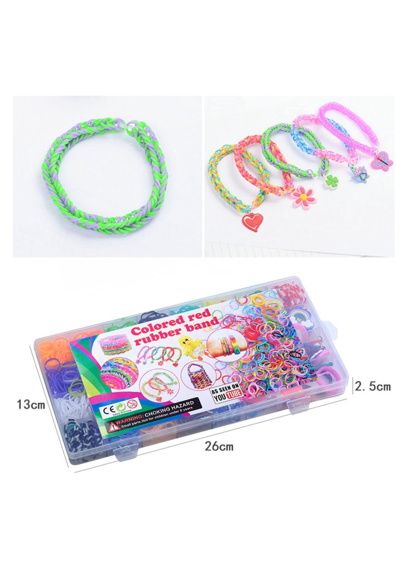 Excefore - Loom Band Bracelet Kit, Loom Bands Kit for Kids Weaving DIY Crafting Gift, Rubber Band Bracelet Kit, for DIY Friendship Bracelet Making Kits, Girls DIY Bracelet Making Kit - Image 1