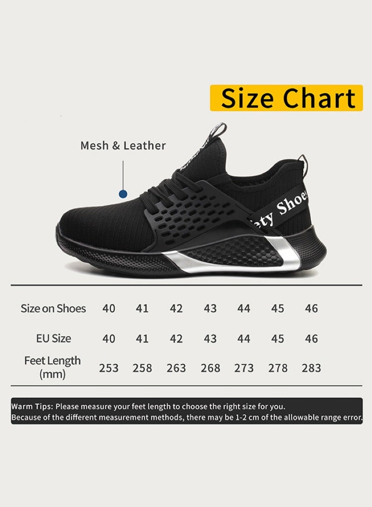 JIANKUN Steel Toe Shoes for Men Lightweight Safety Shoes Comfortable Puncture Proof Slip On Indestructible Work Shoes - Image 2